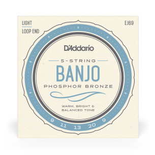 comprar Juego de cuerdas para Banjo d'Addario EJ69 Para banjo de 5 cuerdas, bronce fosforado, calibre fino, 9-20. 2