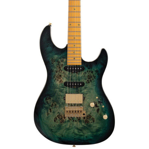 Sire LARRY CARLTON S10 HSS TRANSPARENT GREEN Guitarra Eléctrica
