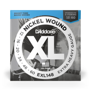comprar Juego cuerdas Guitarra Eléctrica daddario EXL148. Entorchado de níquel, calibre extragrueso, 12-60. 2