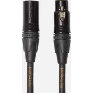 Cable de micrófono de estudio con cuatro conductores Roland RMC-GQ10 Serie Gold de 3 metros de longitud.