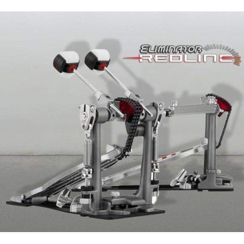 Pedal de Bombo Doble PEARL P-2052B Eliminator Redline, Belt Drive ( transmisión por correa )