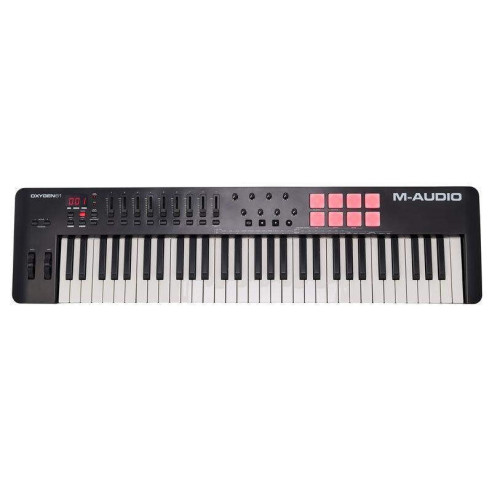 M-AUDIO OXYGEN 61 MKV Teclado Controlador 61 teclas sensibles a la velocidad,8 pads disparo ,8 botones asignables.
