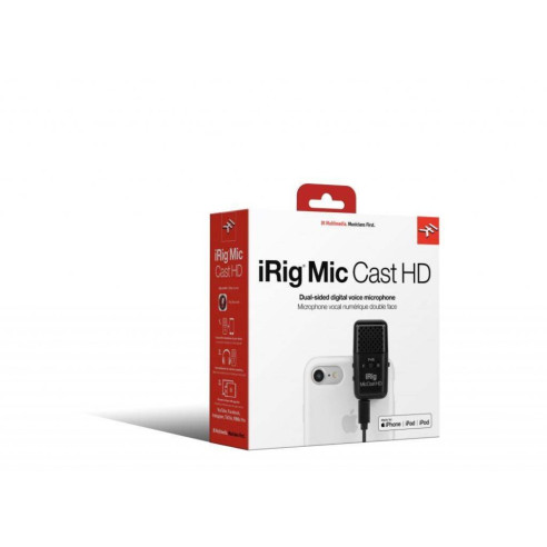 iRig Mic Cast HD, Micrófono para voz para montar a un iPad o teléfono móvil.