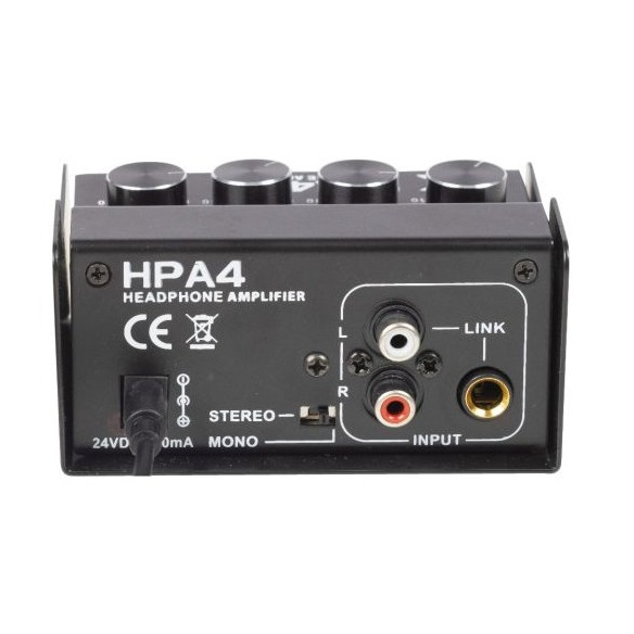 EK HPA4 Amplificador Auriculares 4 canales EK HPA4 Amplificador Auriculares 4 canales