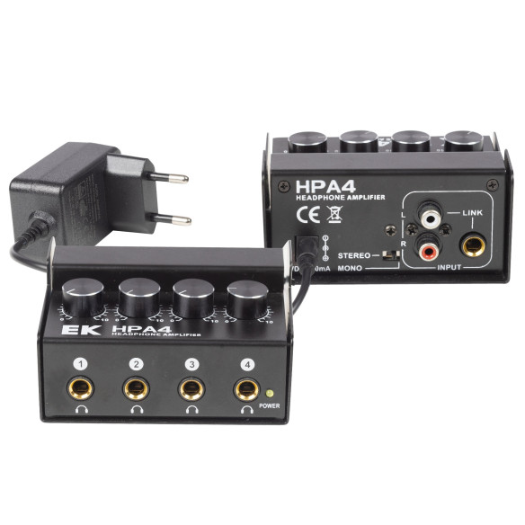 EK HPA4 Amplificador Auriculares 4 canales EK HPA4 Amplificador Auriculares 4 canales
