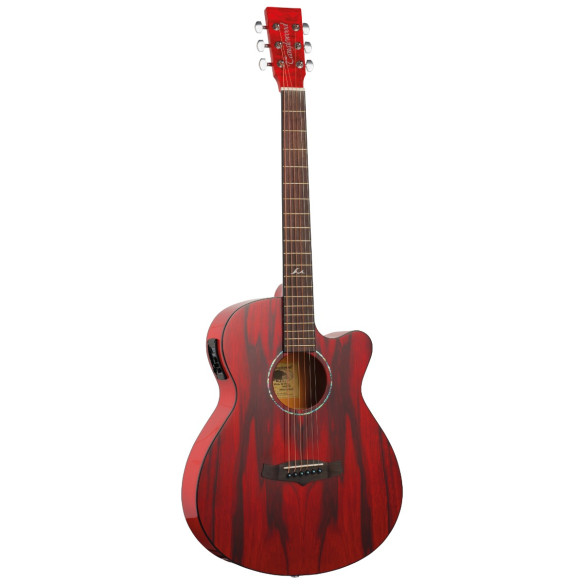 Tanglewood AZURE Guitarra Electroacústica Roja