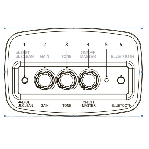 EK A05 Amplificador Guitarra recargable 5W