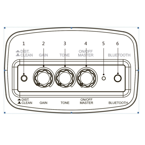 EK A05 Amplificador Guitarra recargable 5W EK A05 Amplificador Guitarra recargable 5W