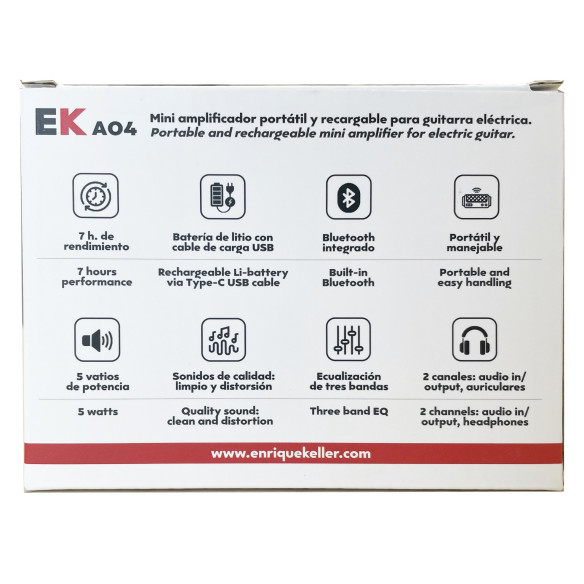 EK A04 Amplificador Guitarra 5w a Batería EK A04 Amplificador Guitarra 5w a Batería