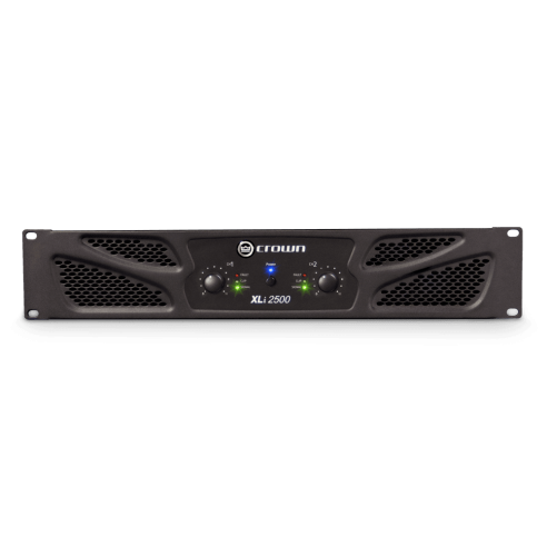 Etapa de potencia CROWN XLI2500 2x500W a 8 Ohms, 2x750W a 4 Ohms y 1500W Bridge a 8 Ohms.