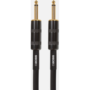 Cable de instrumento BOSS, Conectores de 1/4 de pulgada, Contactos bañados en oro.