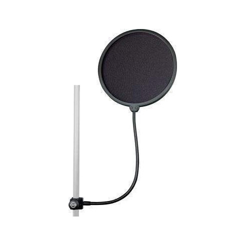 Konig & Meyer Pantalla antipop de 20 cm de Ø, universal con enganche corto a la barra del micro y flexo.