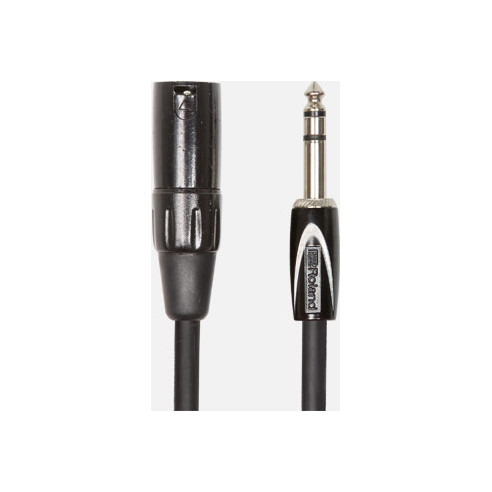 Cable de interconexión Roland RCC-5-TRXM de XLR Macho a Jack estereo Serie Black 1,5 metros de longitud