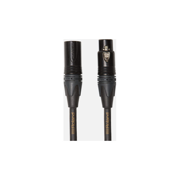 Cable de micrófono Roland RMC-G5 Serie Gold, de XLR macho a XLR hembra y de una longitud de 1,5 metros.