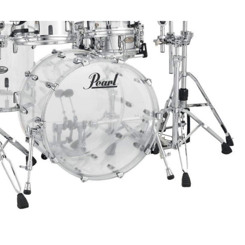 Set de Bateria Fusion 20" de 4 piezas Pearl Crystal Beat CRB504P en acabado Ultra Clear. Herrajes y platos no incluidos.