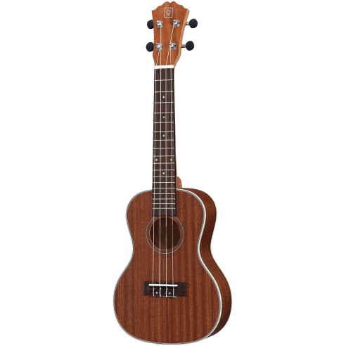 comprar Ukelele de tamaño soprano electrificado, Oqan QUK-25 con cuerpo en madera de sapeli, acabado en natural.