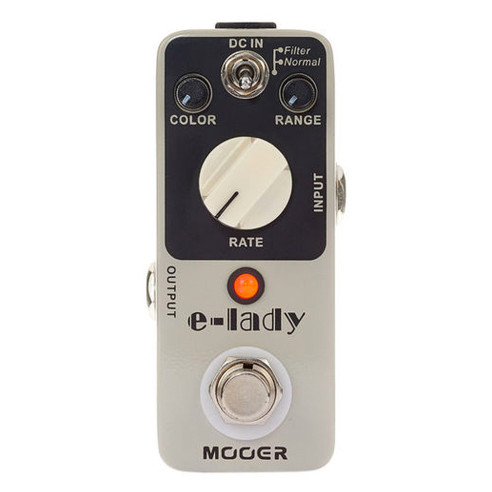 Pedal Mooer Micro Series E-Lady Analog flanger con el clásico sonido analógico de flanger con filtro y efecto oscilador.