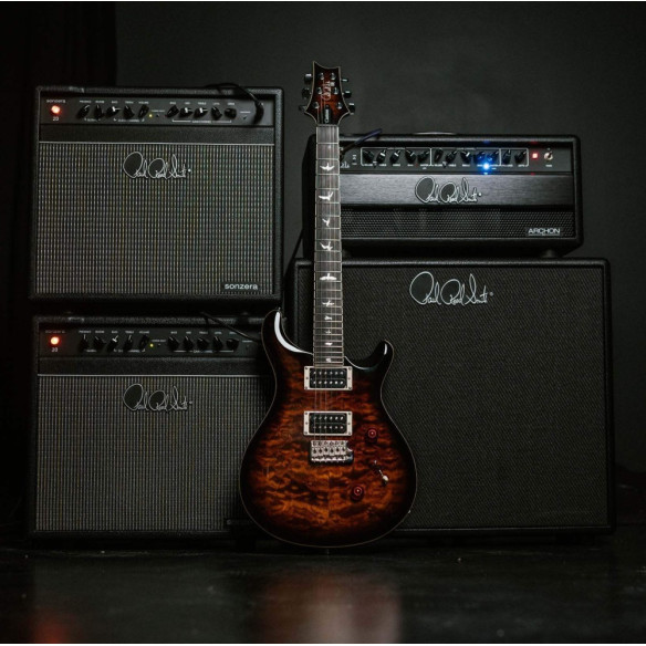 SE CUSTOM 24 QUILT BLACK GOLD SUNBURST Guitarra Eléctrica 