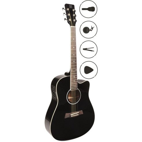 Compra QGA-51CE Pack Guitarra Acústica Negra online | MusicSales