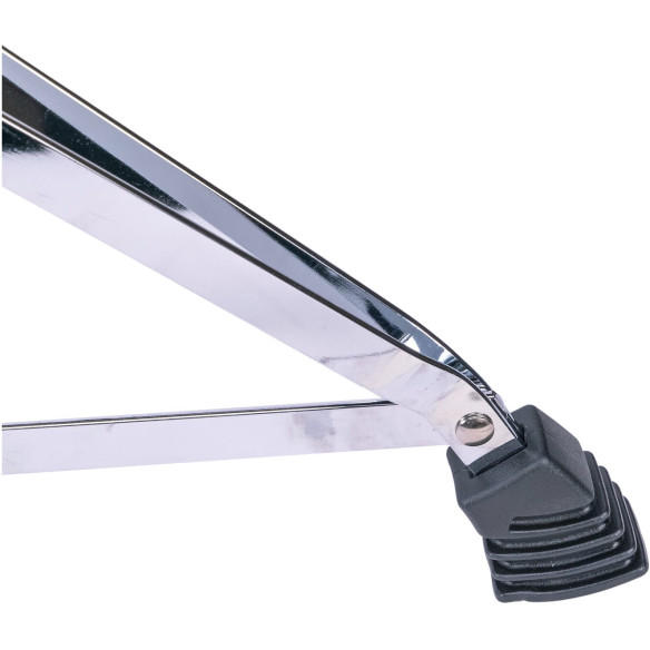 Sillín para batería Oqan QPH-T1, forma redonda y regulable en altura. Con herrajes de doble perfil.