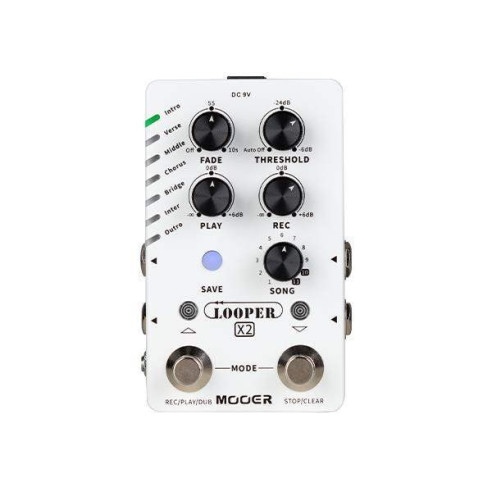 pedal Pedal Looper MOOER Looper X2, Pedal de fraseo/looping LOOPER X2.