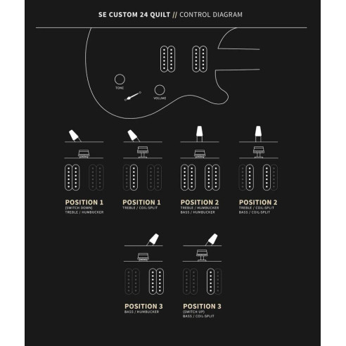 SE CUSTOM 24 QUILT VIOLET Guitarra Eléctrica 