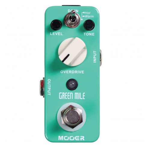 Pedal Mooer Green Mile Overdrive con 2 tipos de Overdrive, Warm y Hot.