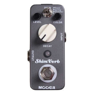 Pedal Mooer ShimVerb Digital Reverb, un pedal de reverb digital con 3 modos: Room, Spring y Shimmer. 2