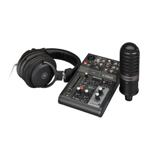 YAMAHA AG03MK2 BLACK LSPK Pack de grabación