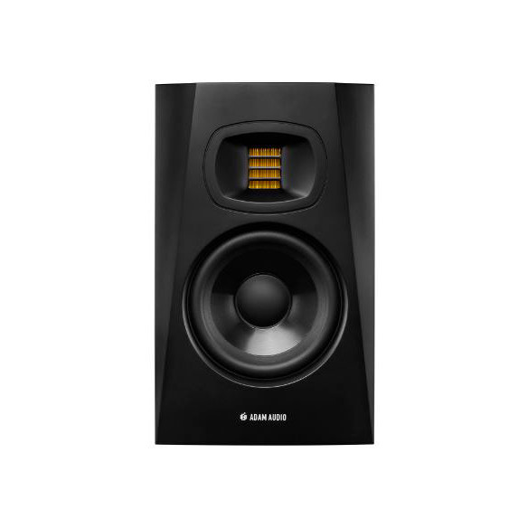 Nuevo monitor de estudio Adam T5V de 2 vías, con woofer de 5" y tweeter de 1,9" U-ART y 70W RMS de potencia.
