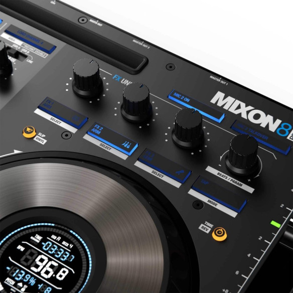 comprar controladora de DJ profesional Reloop Mixon 8 Pro con 4 canales para Serato DJ Pro y Algoriddim djay Pro AI.