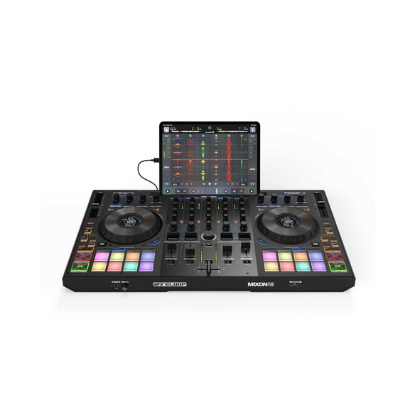 comprar controladora de DJ profesional Reloop Mixon 8 Pro con 4 canales para Serato DJ Pro y Algoriddim djay Pro AI.