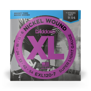 comprar Juego de 7 cuerdas para Guitarra Eléctrica DADDARIO EXL120-7, calibre superfino, 09-54. 2