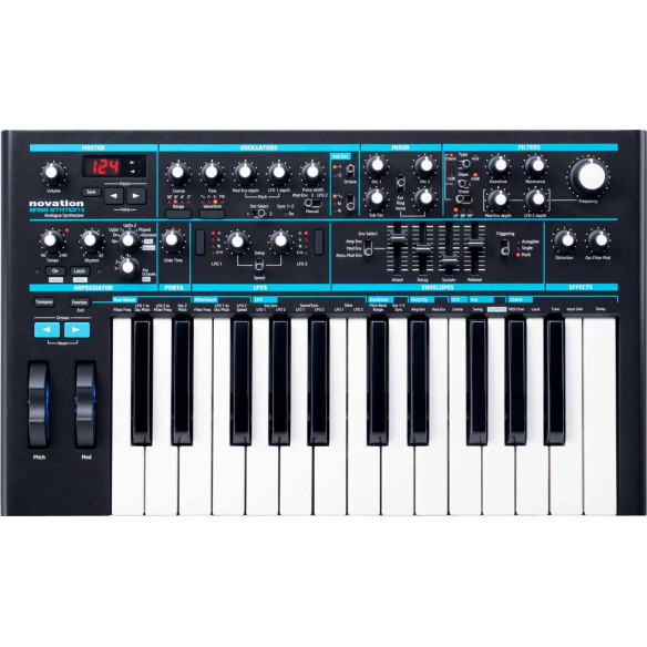 Sintetizador mono de modelado analogico de 25 teclas NOVATION BASS STATION II