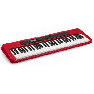 Teclado doméstico Casio Casiotone CT-S200RD de diseño compacto, con 61 teclas y alimentación a pilas opcional. 2