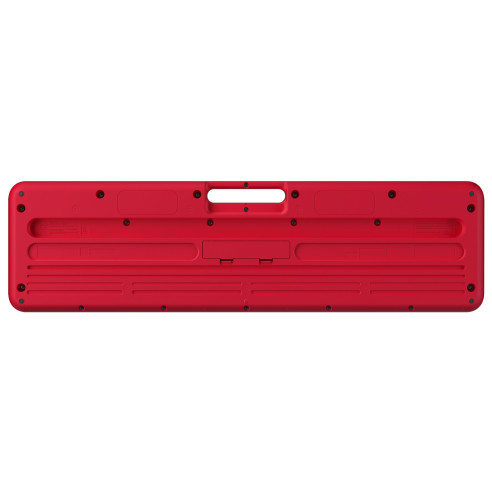 Teclado doméstico Casio Casiotone CT-S200RD de diseño compacto, con 61 teclas y alimentación a pilas opcional.