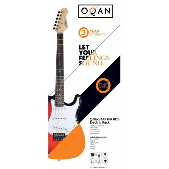 Oqan QGE-STARTER ELECTRIC RDS Pack Guitarra Eléctrica