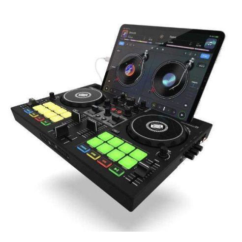 Controlador de DJ Reloop Buddy de tamaño compacto, de 2 canales, para iOS, iPadOS, Android, Mac y PC.