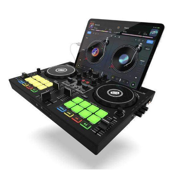 Controlador de DJ Reloop Buddy de tamaño compacto, de 2 canales, para iOS, iPadOS, Android, Mac y PC.