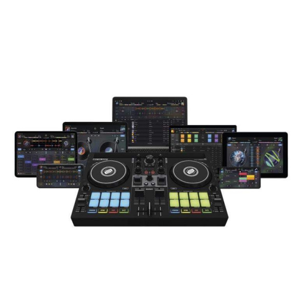 Controlador de DJ Reloop Buddy de tamaño compacto, de 2 canales, para iOS, iPadOS, Android, Mac y PC.