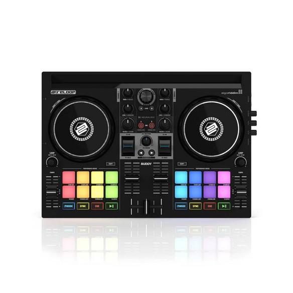 Controlador de DJ Reloop Buddy de tamaño compacto, de 2 canales, para iOS, iPadOS, Android, Mac y PC.