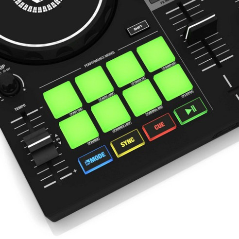 Controlador de DJ Reloop Buddy de tamaño compacto, de 2 canales, para iOS, iPadOS, Android, Mac y PC.