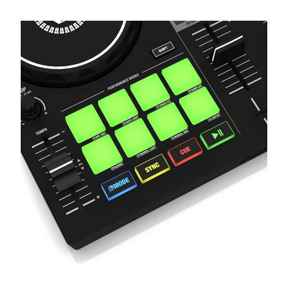 Controlador de DJ Reloop Buddy de tamaño compacto, de 2 canales, para iOS, iPadOS, Android, Mac y PC.