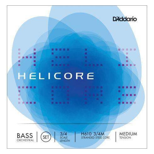 cuerdas para Contrabajo D´addario Helicore Orquestral H610 3/4M Medium