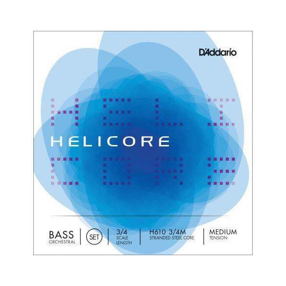 cuerdas para Contrabajo D´addario Helicore Orquestral H610 3/4M Medium