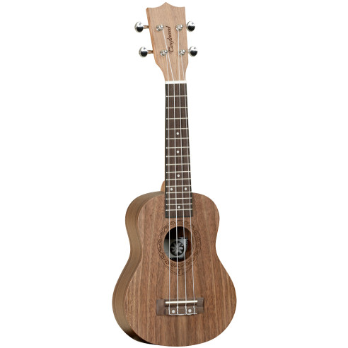 Ukelele tamaño Soprano de la Serie Tiare de Tanglewood TWT2 en acabado nogal negro satinado.