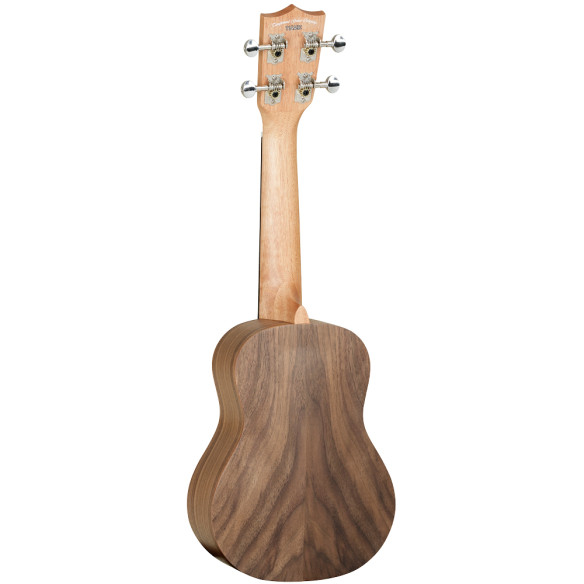 Ukelele tamaño Soprano de la Serie Tiare de Tanglewood TWT2 en acabado nogal negro satinado.