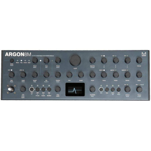 Sintetizador polifónico en formato módulo con 8 voces de polifonía y 120 tablas de onda Modal Electronics Argon 8M.