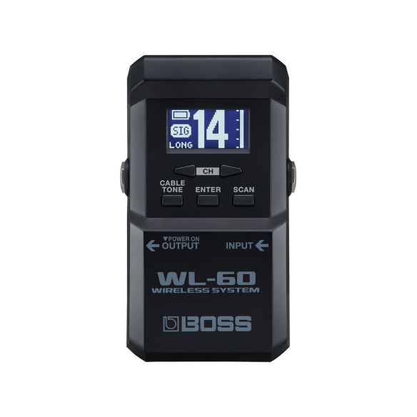 Sistema inalámbrico Boss WL-60 para guitarra/bajo, un micrófono rápido, práctico, funcional y de tamaño muy compacto.