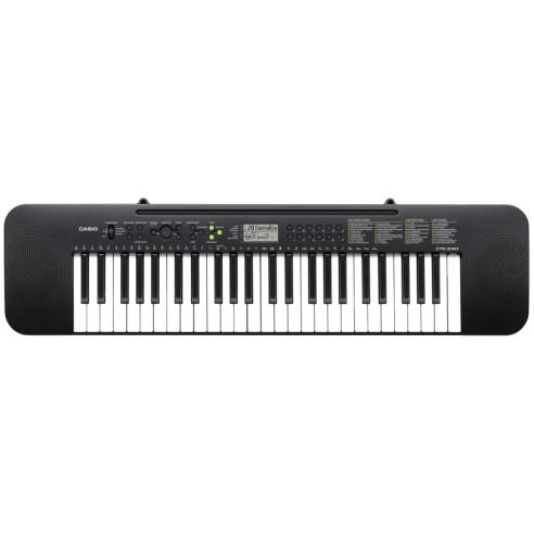 comprar teclado barato con tecla grande Casio CTK-240 de 49 teclas, con 100 sonidos, 100 ritmos y 50 canciones.